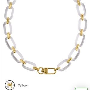 048 Lucite Link Necklace Adornia